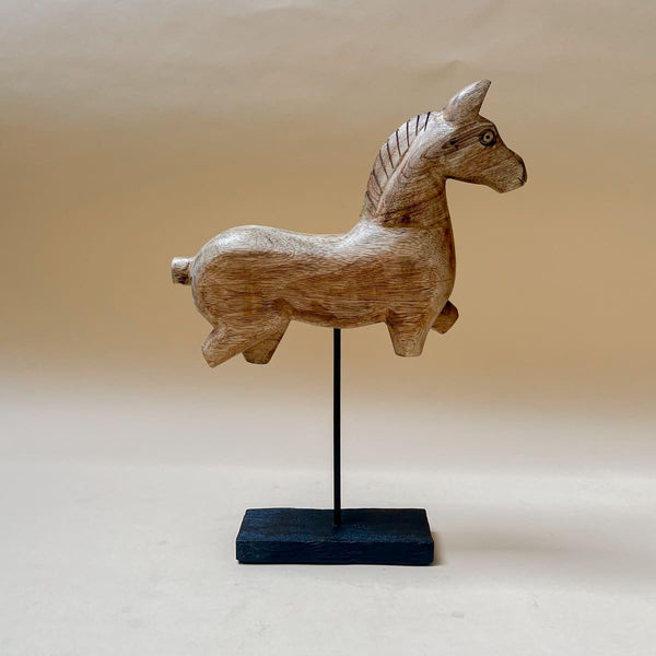 Edit House & Home-Home Artisan Nicholas Wooden Horse Sculpture (Small) - Shop Cult Modern