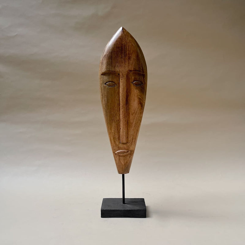 Edit House & Home-Home Artisan Mikom Wooden Face Sculpture (Large) - Shop Cult Modern