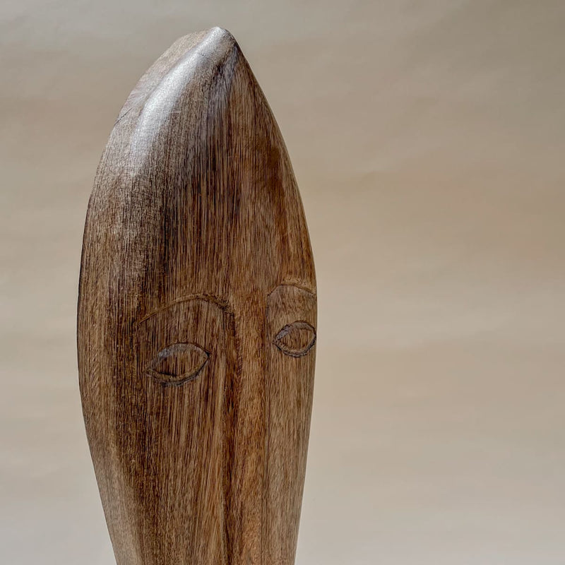 Edit House & Home-Home Artisan Mikom Wooden Face Sculpture (Small) - Shop Cult Modern