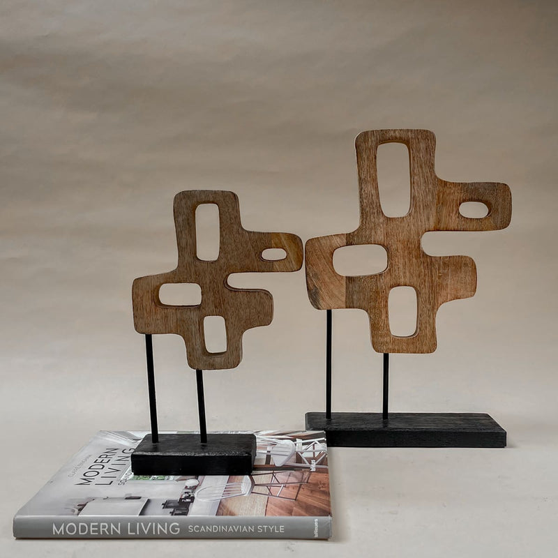 Edit House & Home-Home Artisan Abstract Wooden Sculpture (Small) - Shop Cult Modern