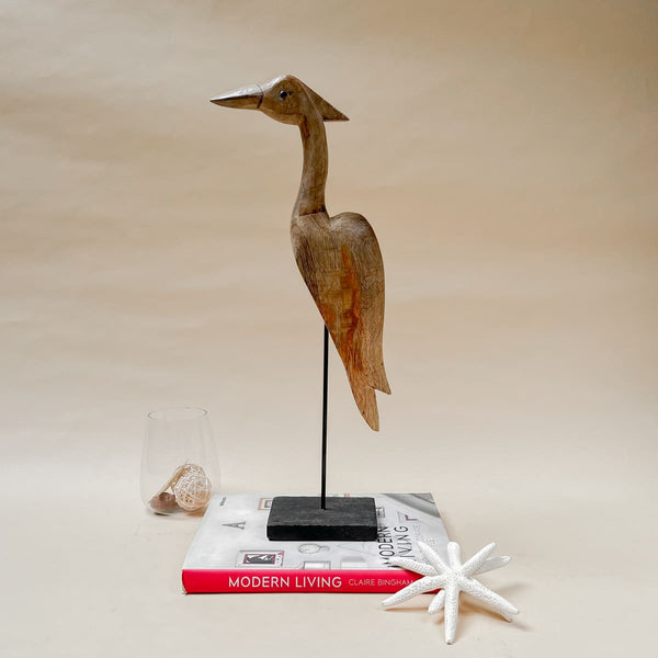 Edit House & Home-Home Artisan Emmeline Wooden Bird Sculpture (Large) - Shop Cult Modern
