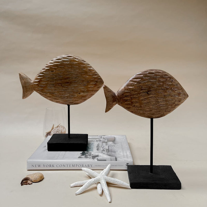 Edit House & Home-Home Artisan Cavendish Wooden Fish Sculpture (Small) - Shop Cult Modern