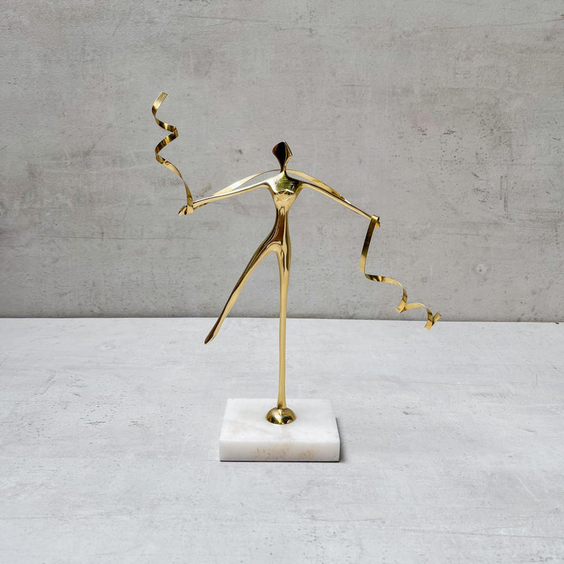 Edit House & Home-Home Artisan Golden Ballet of Silk Brass Sculpture - Shop Cult Modern
