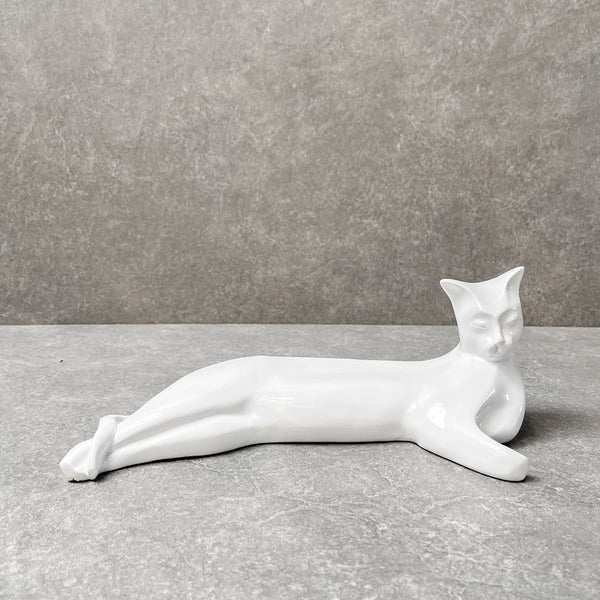 Edit House & Home-Home Artisan Milo White Cat Sculpture - Shop Cult Modern
