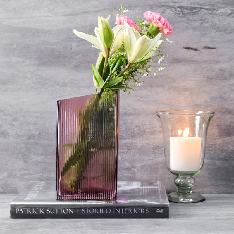 Home Artisan Quinn Plum Glass Vase - Shop Cult Modern