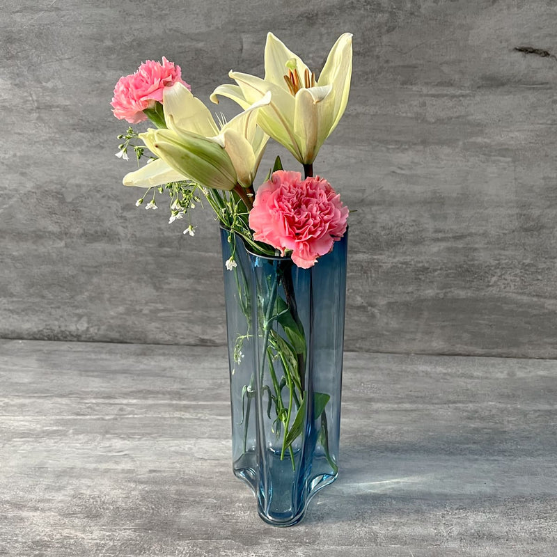 Home Artisan Sorento Blue Glass Vase - Shop Cult Modern