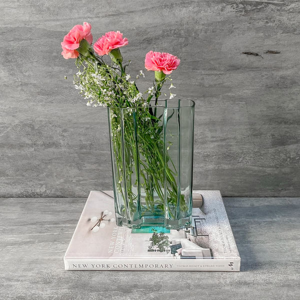 Home Artisan Cayden Sea Green Glass Vase - Shop Cult Modern