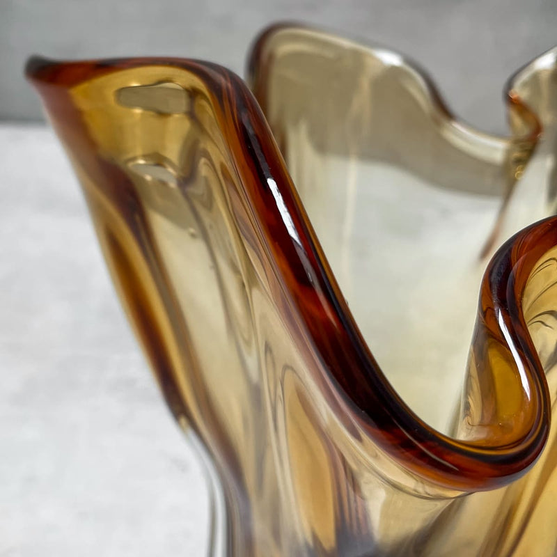 Edit House & Home-Home Artisan Cadyn Amber Opulent Glass Vase (Large) - Shop Cult Modern