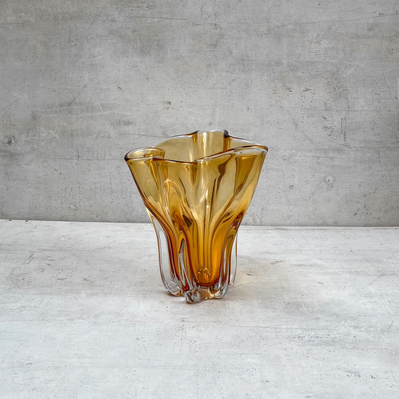 Edit House & Home-Home Artisan Cadyn Amber Opulent Glass Vase (Small) - Shop Cult Modern