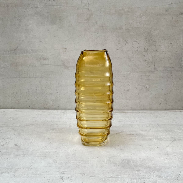 Edit House & Home-Home Artisan Caylee Amber Glass Vase (Small) - Shop Cult Modern
