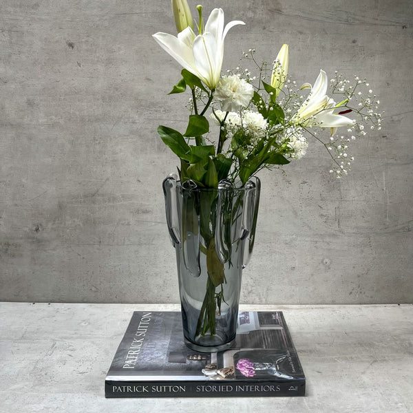 Edit House & Home-Home Artisan Leandra Smoky Opulent Glass Vase (Large) - Shop Cult Modern