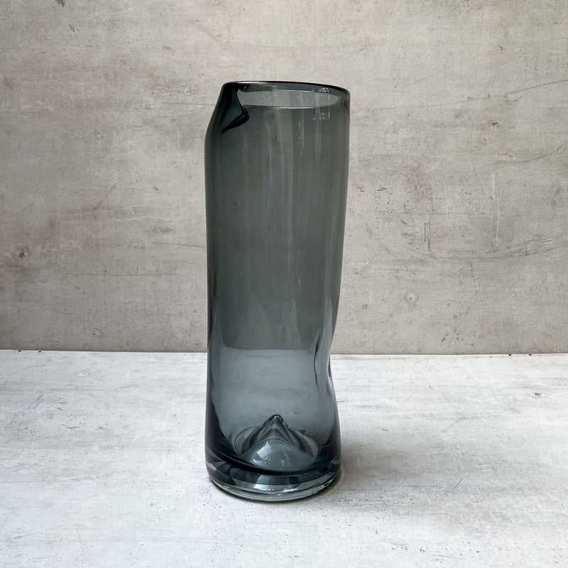 Edit House & Home-Home Artisan Winnet Smoky Grey Opulent Glass Vase - Shop Cult Modern