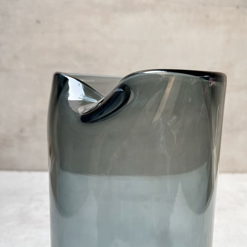 Edit House & Home-Home Artisan Winnet Smoky Grey Opulent Glass Vase - Shop Cult Modern