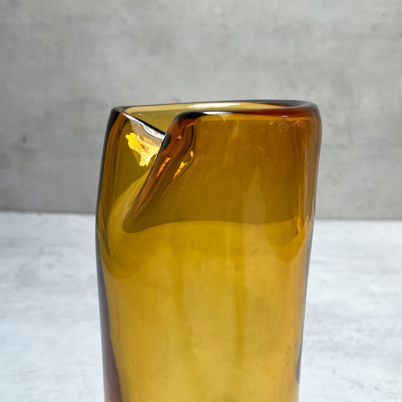 Edit House & Home-Home Artisan Varick Amber Opulent Glass Vase - Shop Cult Modern