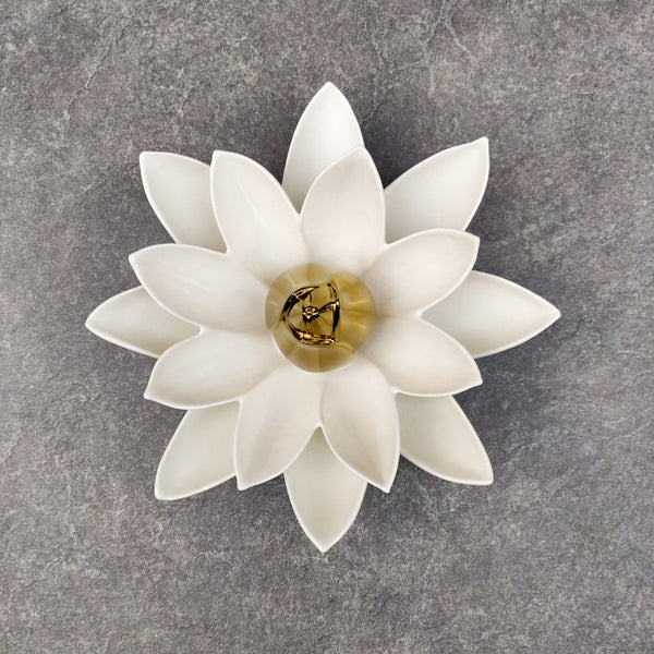 Home Artisan Lotus Flower Ceramic Wall Sculptures - Large - Shop Cult Modern