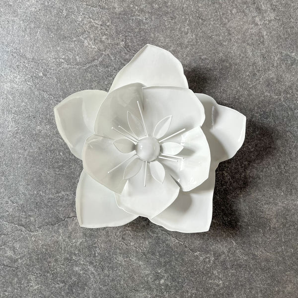 Home Artisan Calston White Poppy Flower Wall Sculpture - Large - Shop Cult Modern