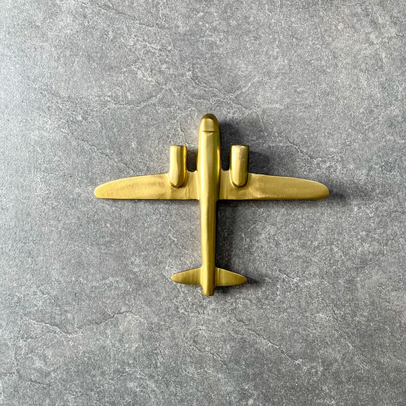 Home Artisan Langley Golden Plane Wall Sculpture - Medium - Shop Cult Modern