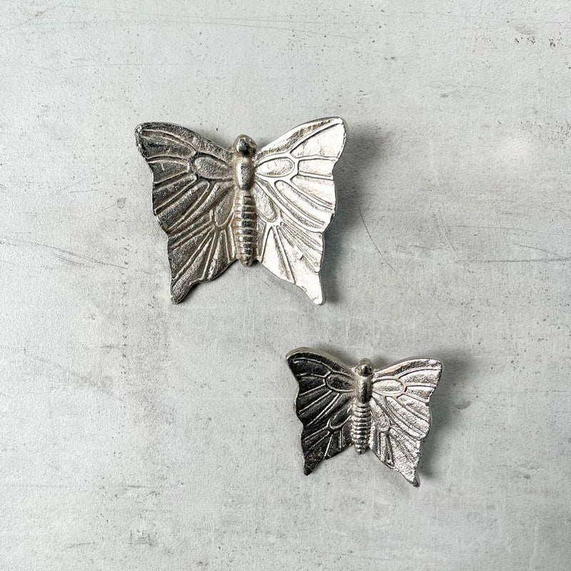 Edit House & Home-Home Artisan Cassandra Metal Butterfly Wall Sculpture (Silver)  Set of 2 - Shop Cult Modern