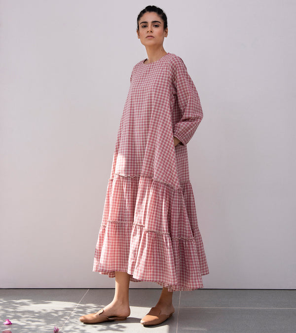 Khara Kapas Helen Borcher Gingham Dress - Shop Cult Modern