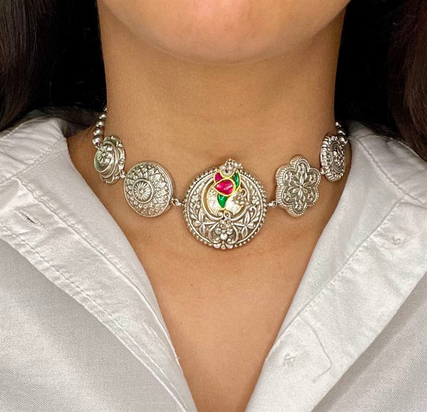 Sheetal Zaveri   I   Asmi Choker Hancrafted Earrings, Natural pearls used.  SZ-C28 - Shop Cult Modern