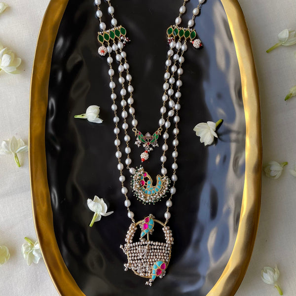 Sheetal Zaveri   I   Rysa Layered Hancrafted Earrings, Natural pearls used.  SZ-N38 - Shop Cult Modern