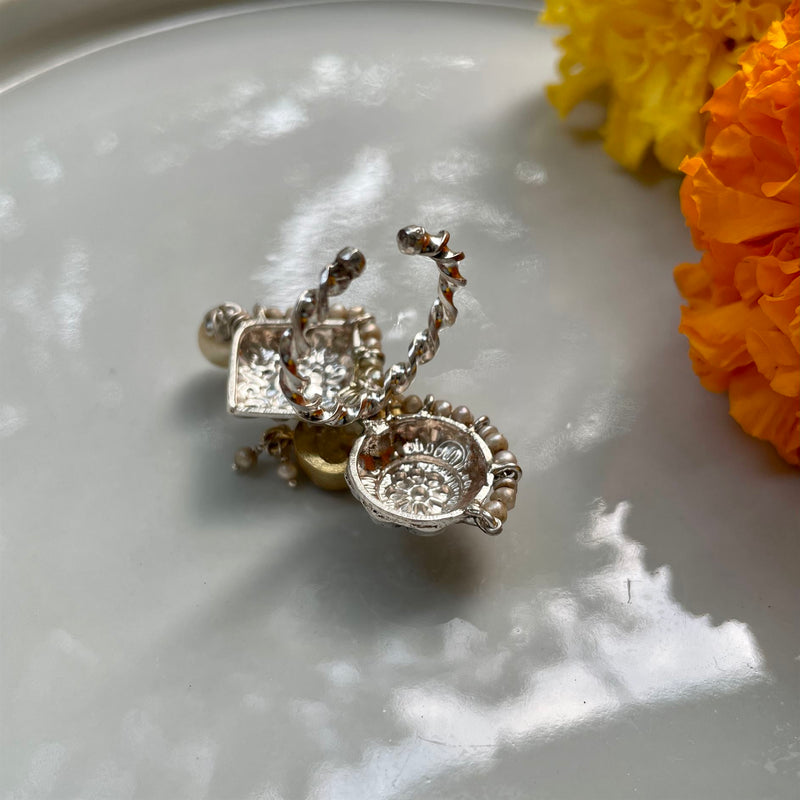 Sheetal Zaveri   I   Alhana Ring Hancrafted Earrings, Natural pearls used.  SZ-R2 - Shop Cult Modern