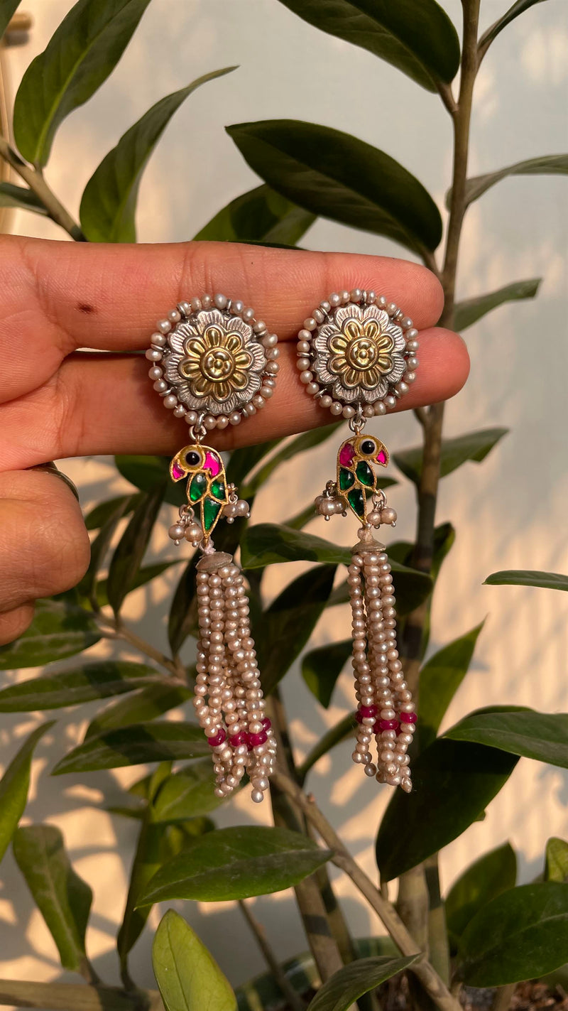 Sheetal Zaveri   I   Sita Earrings Hancrafted Earrings, Natural pearls used.  SZ-E23 - Shop Cult Modern