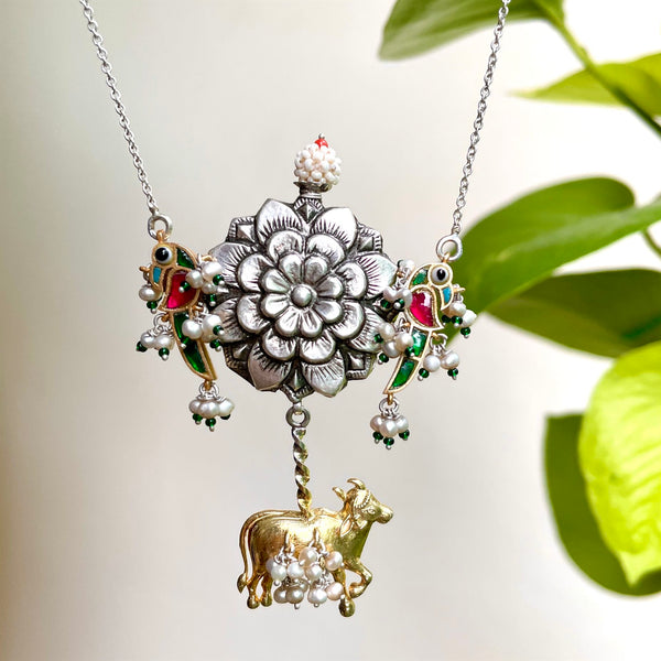 Sheetal Zaveri   I   Adi Necklace Hancrafted Earrings, Natural pearls used.  SZ-N42 - Shop Cult Modern