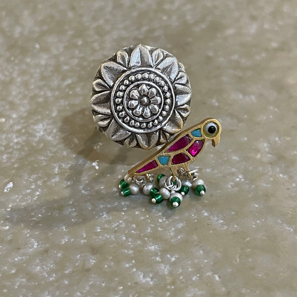 Sheetal Zaveri   I   Aravi Ring Hancrafted Earrings, Natural pearls used.  SZ-R5 - Shop Cult Modern