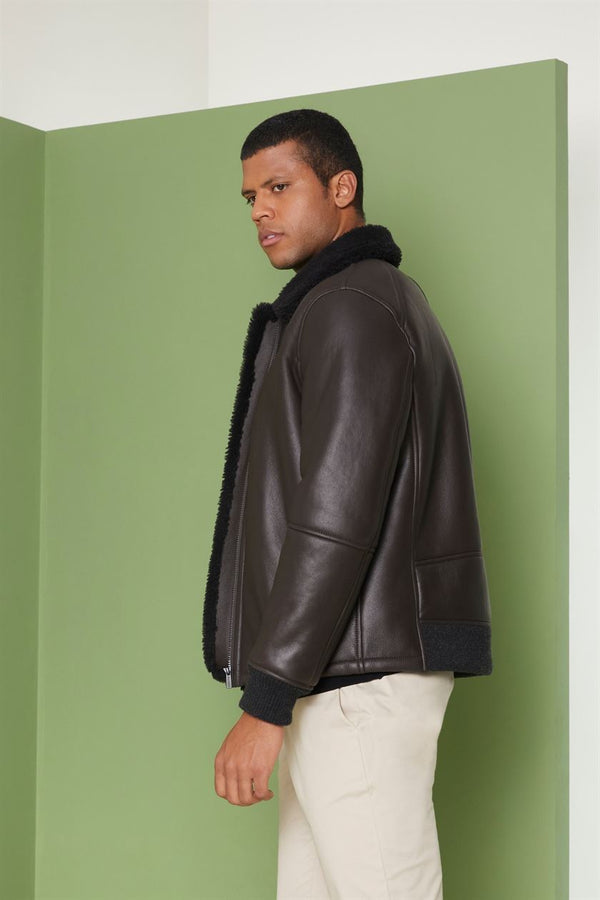 Perona   I   Mens-Outerwear- Spanish Marino Leather Jackets-Jadon Pma-Fv21-792940-Dark Brown  AS8223 - Shop Cult Modern