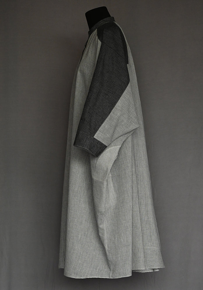 Amrich  Kaftan Dress Checkered Handwoven and Colour Blocked - Shop Cult Modern