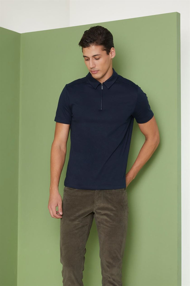 Perona   I   Mens-Thirts & Polos -Polos -Jose-Pma-Fv21-317-Navy  AS8072 - Shop Cult Modern