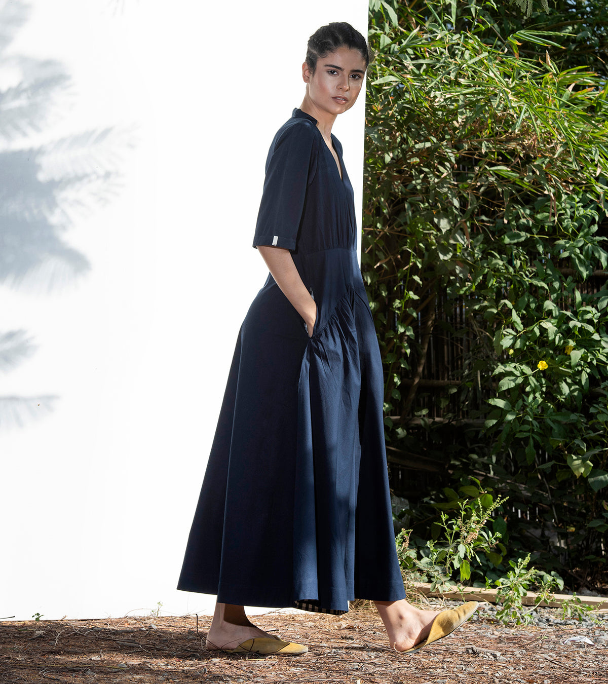 Shop Space Blue Long Dress by Khara Kapas | Shop Cult Modern