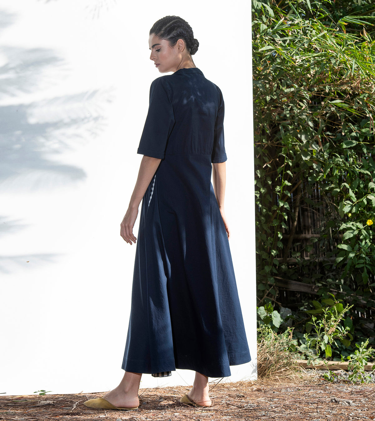 Shop Space Blue Long Dress by Khara Kapas | Shop Cult Modern