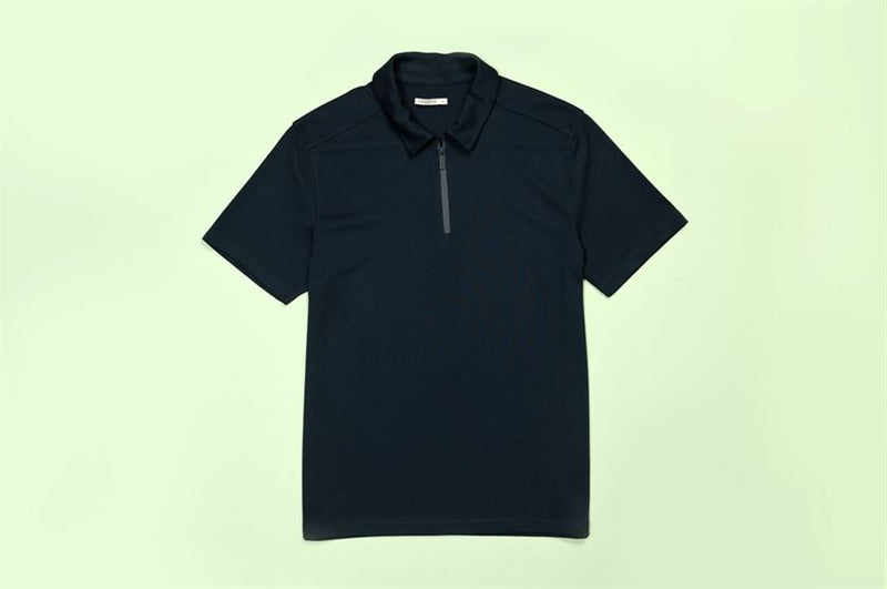 Perona   I   Mens-Thirts & Polos -Polos -Kenichi-Pma-Fv21-3002-Zip-Navy  AS7520 - Shop Cult Modern