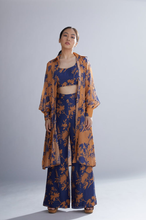 Koai   I   Blue And Orange Floral Pants - Shop Cult Modern