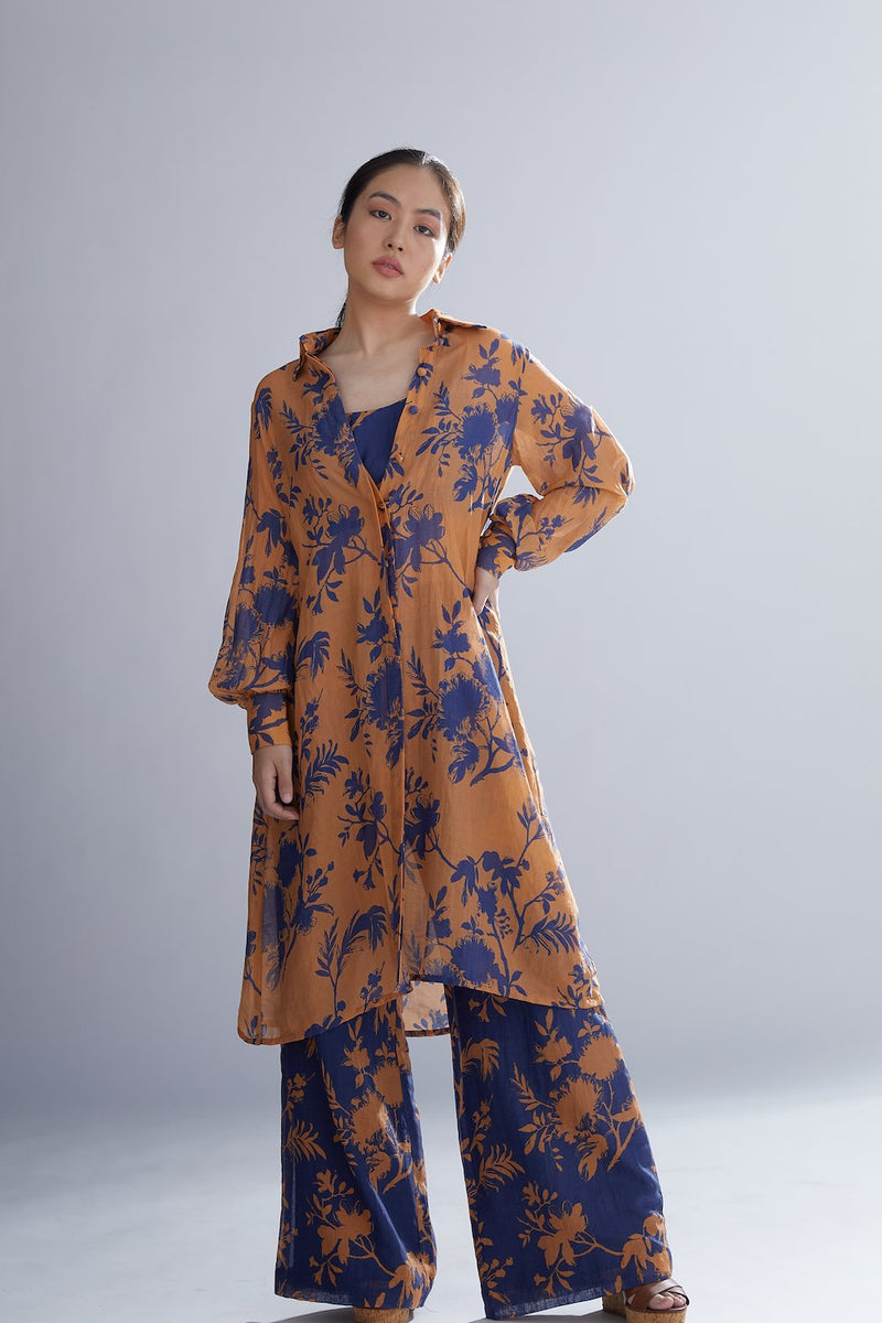 Koai   I   Blue And Orange Floral Pants - Shop Cult Modern
