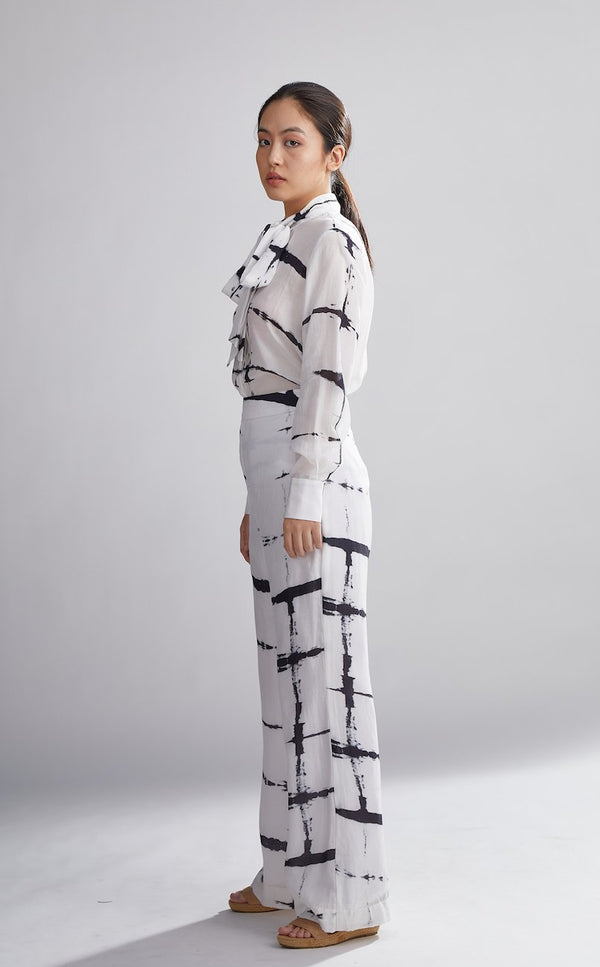 Koai   I   White And Black Shibori Pants - Shop Cult Modern