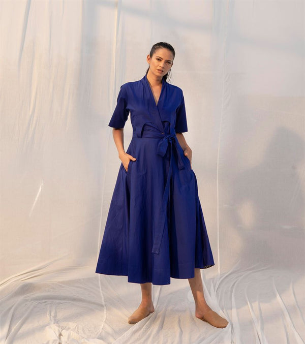 Khara Kapas   I   Crayfish Dress     Sienna Collection Electric Blue KK-PF21-08 - Shop Cult Modern