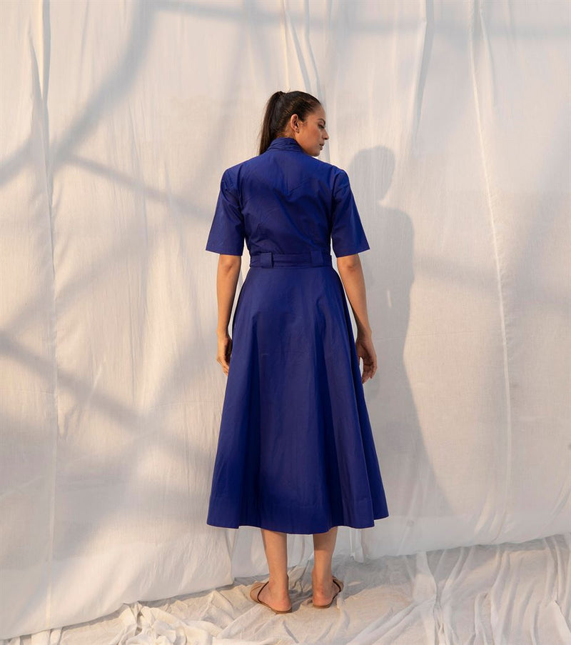 Khara Kapas   I   Crayfish Dress     Sienna Collection Electric Blue KK-PF21-08 - Shop Cult Modern