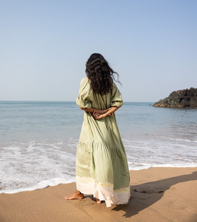 Shop Green Apricot Dress by Khara Kapas | Shop Cult Modern Shop Green Apricot Dress by Khara Kapas | Shop Cult Modern