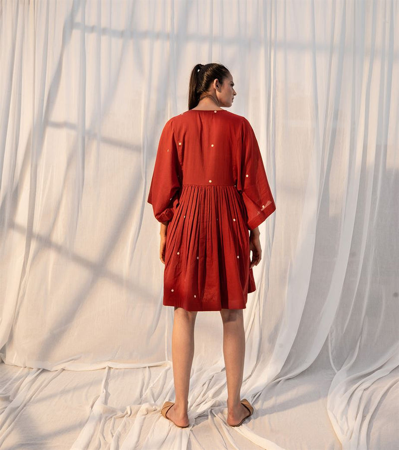 Khara Kapas   I   Rosa Dress     Sienna Collection Deep Red KK-PF21-12 - Shop Cult Modern