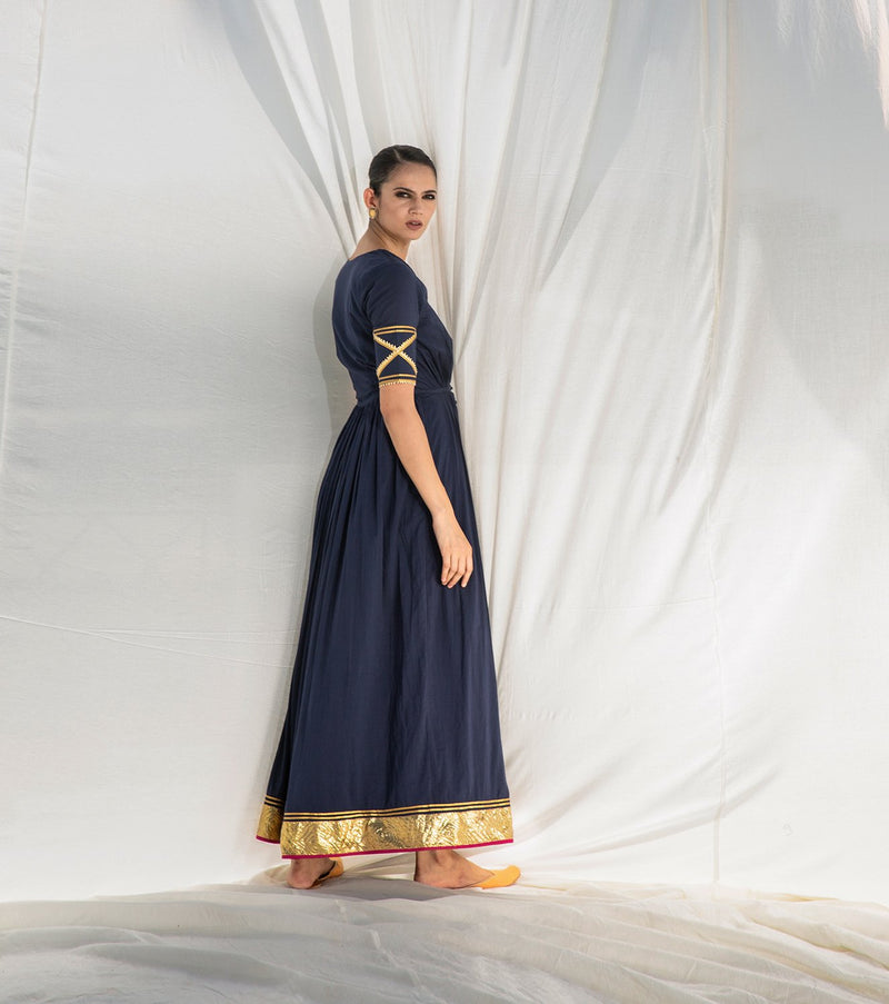 Khara Kapas   I   Rohma Pleated Long Dress - Shop Cult Modern
