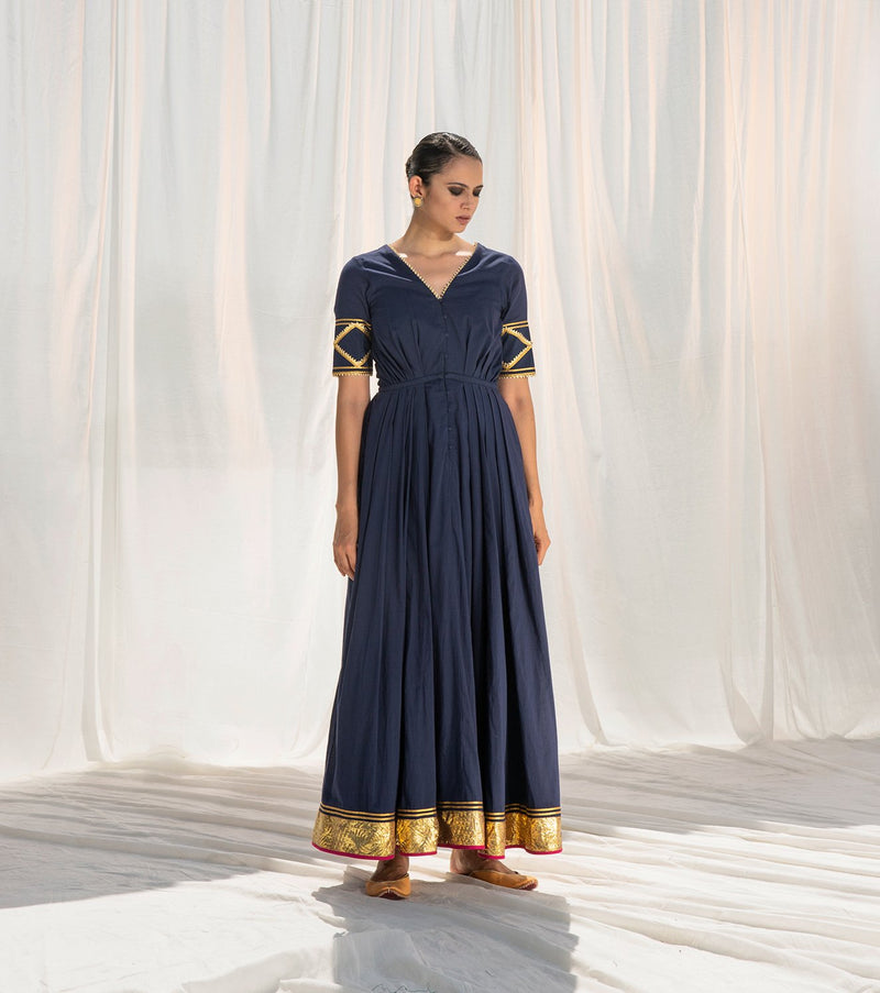 Khara Kapas   I   Rohma Pleated Long Dress - Shop Cult Modern
