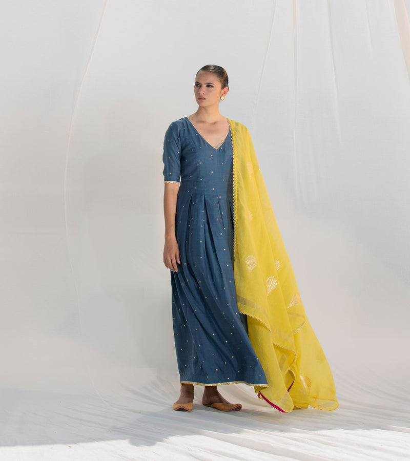 Khara Kapas   I   Devnaagri Long Dress - Shop Cult Modern