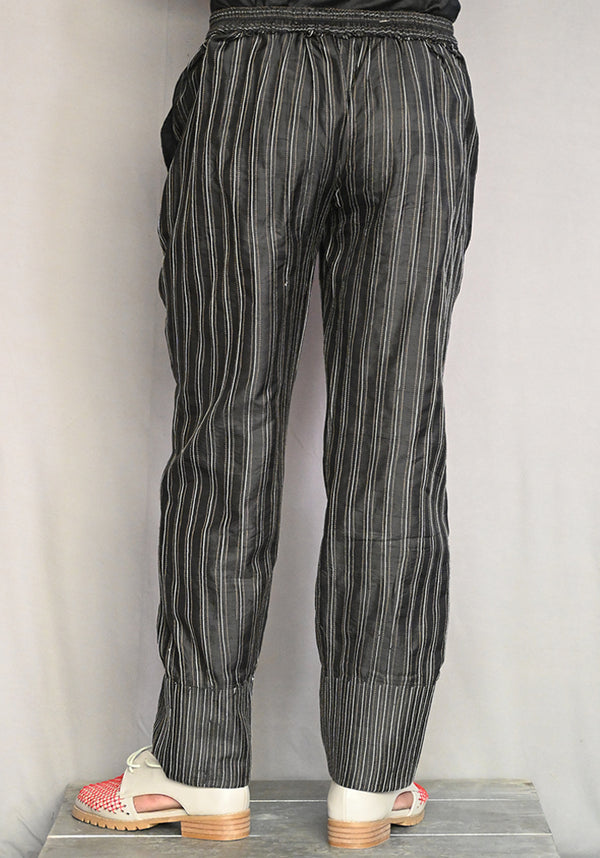 Amrich  Pants Handwoven Silk Threadwork Texture Tapered Leg - Shop Cult Modern