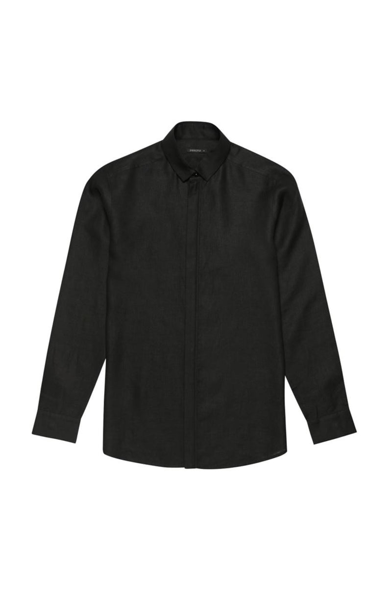 Perona   -   Mens-Shirts-Shirts-Luan-Pma-Ss24-206-S-Black - Shop Cult Modern