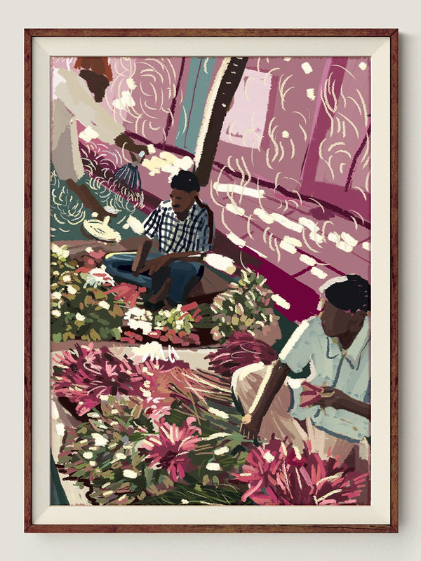 Namrata Kumar   I   Fine Art Print I Lotus Sellers of Pondicherry - Shop Cult Modern