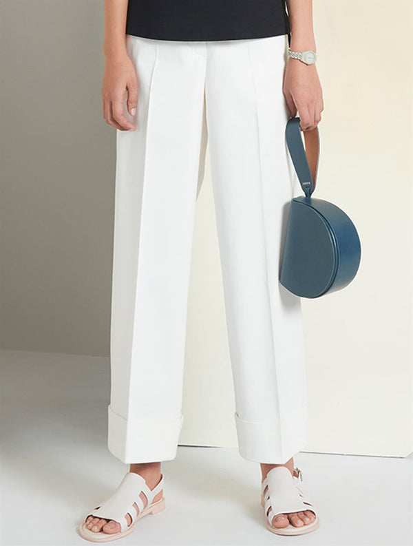 Perona   -   Womens-Bottoms-Trousers & Denims -Mel-Pwa-Ss21-511-24-White - Shop Cult Modern