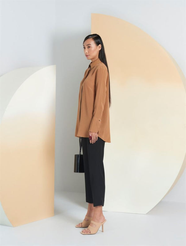 Perona   -   Womens-Shirts & Tops-Shirts -Miki-Pwa-Ss21-610-Xxs-Camel - Shop Cult Modern